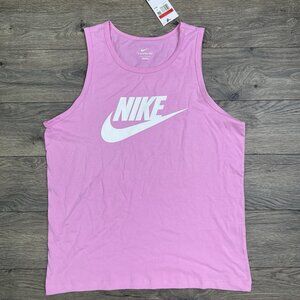 Nike Tank Top Size Large Mens Pink Sportswear Futura Icon Sleeveless